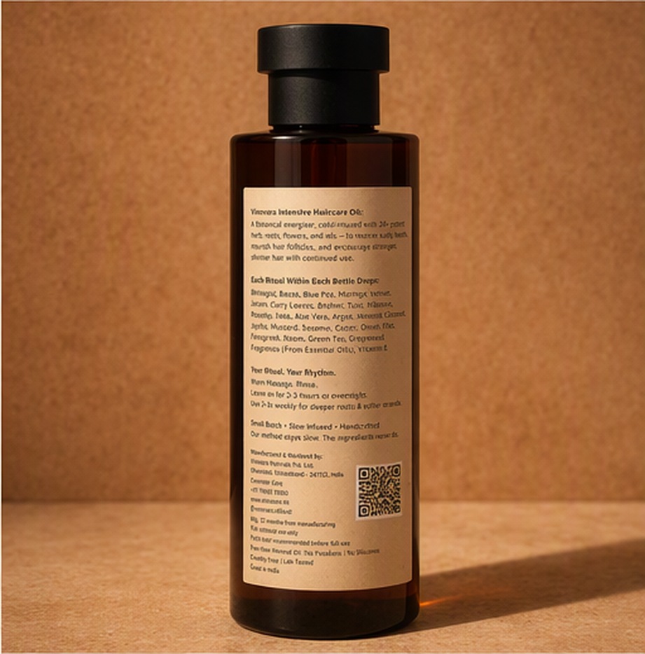 Vinovara Intensive Hair Care Oil ingredients label